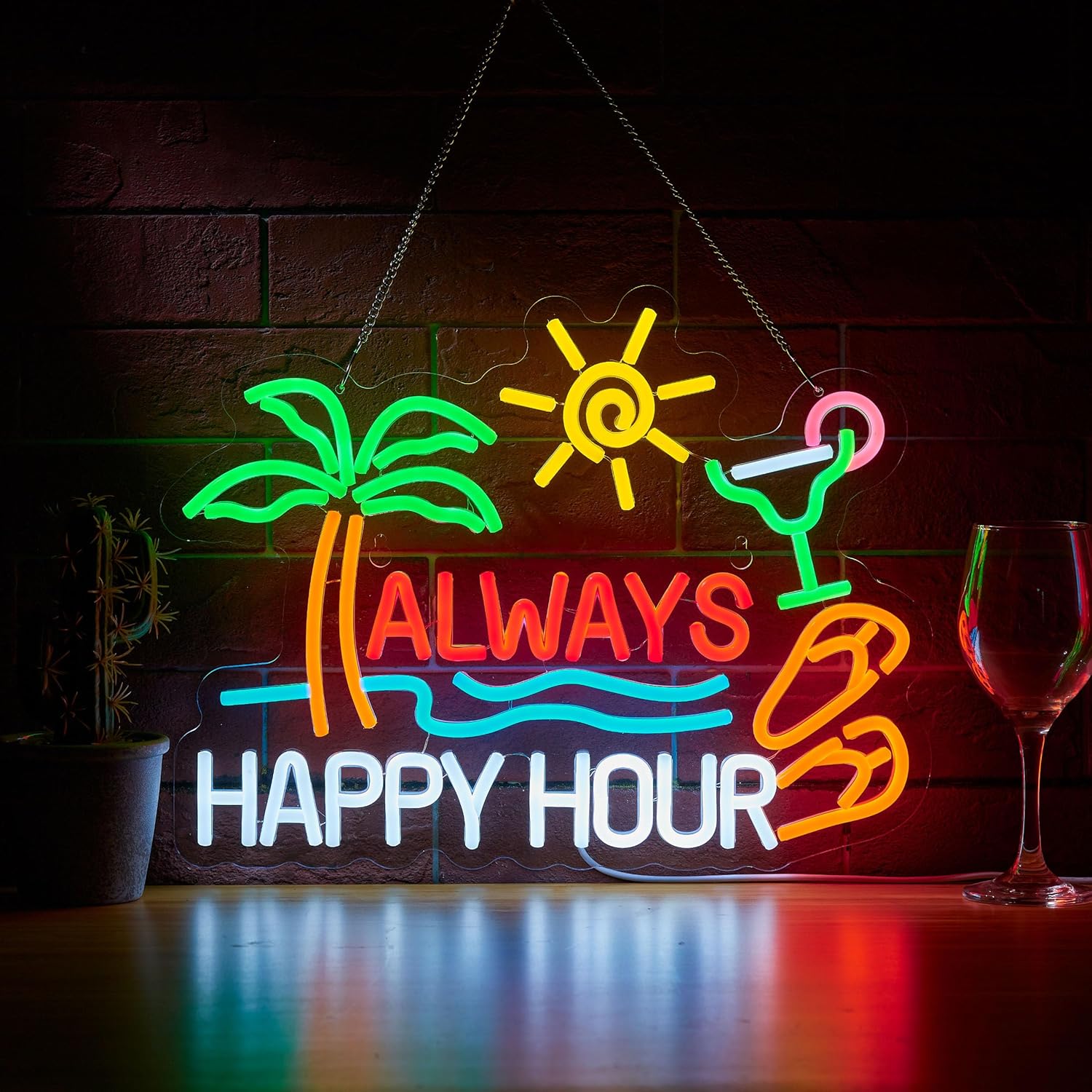 Neon Sign Party - Zawsze Happy Hour Bar Piwny Neonowy