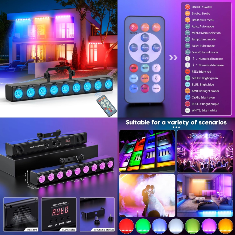 Event Party Dj - Reflektor ścienny RGB 36W do oświetlenia