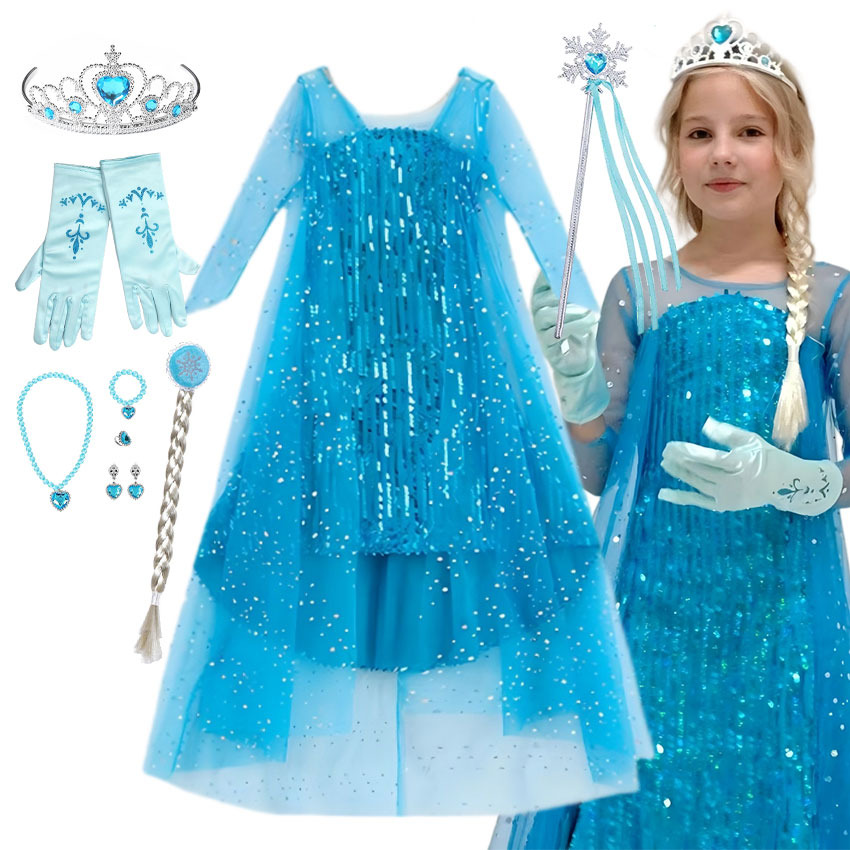 Glitter Tablecloth - Dziewczęca Olśniewająca Sukienka Księżniczki Maxi Cała