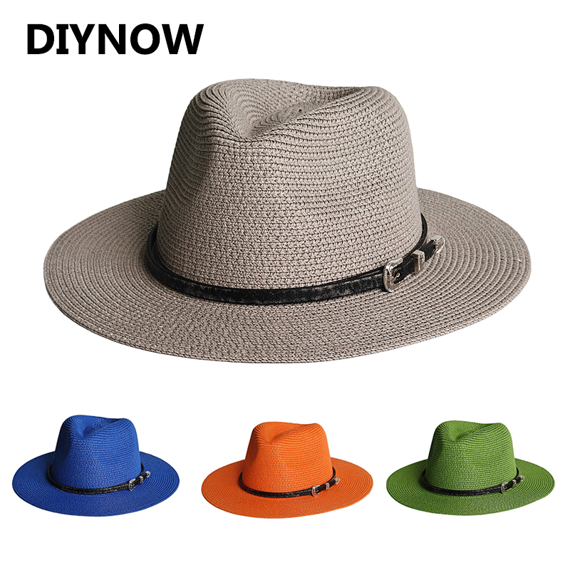 Paper Straw Color - Klasyczny kapelusz Panama z szerokim rondem