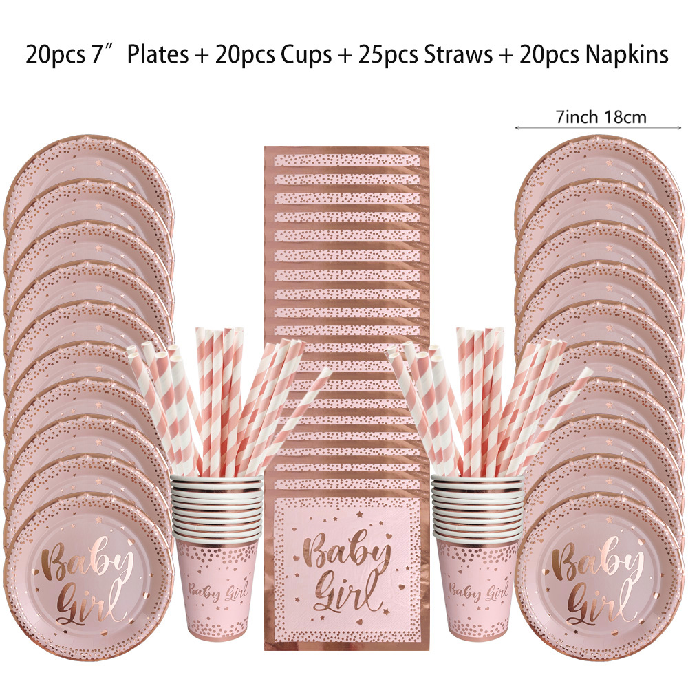 Paper Straw Color - Zestaw jednorazowej zastawy stołowej w kolorze
