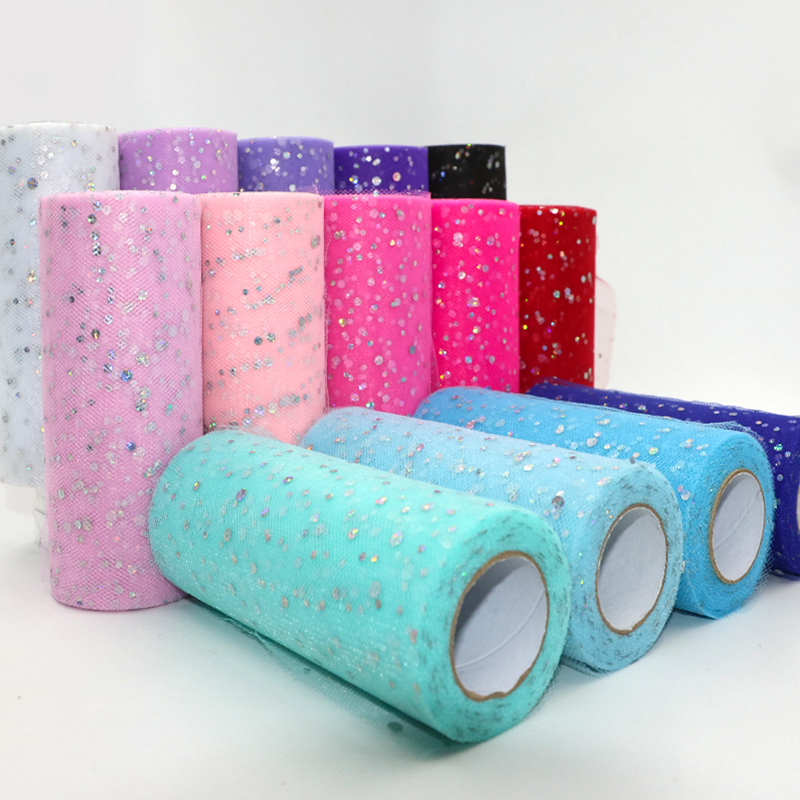 Glitter Tablecloth - Brokatowa cekinowa rolka tiulu 10 jardów