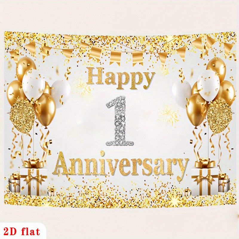 2D Płaski Złoty Biały Balonowy – Party Banner Gold recenzja i cena
