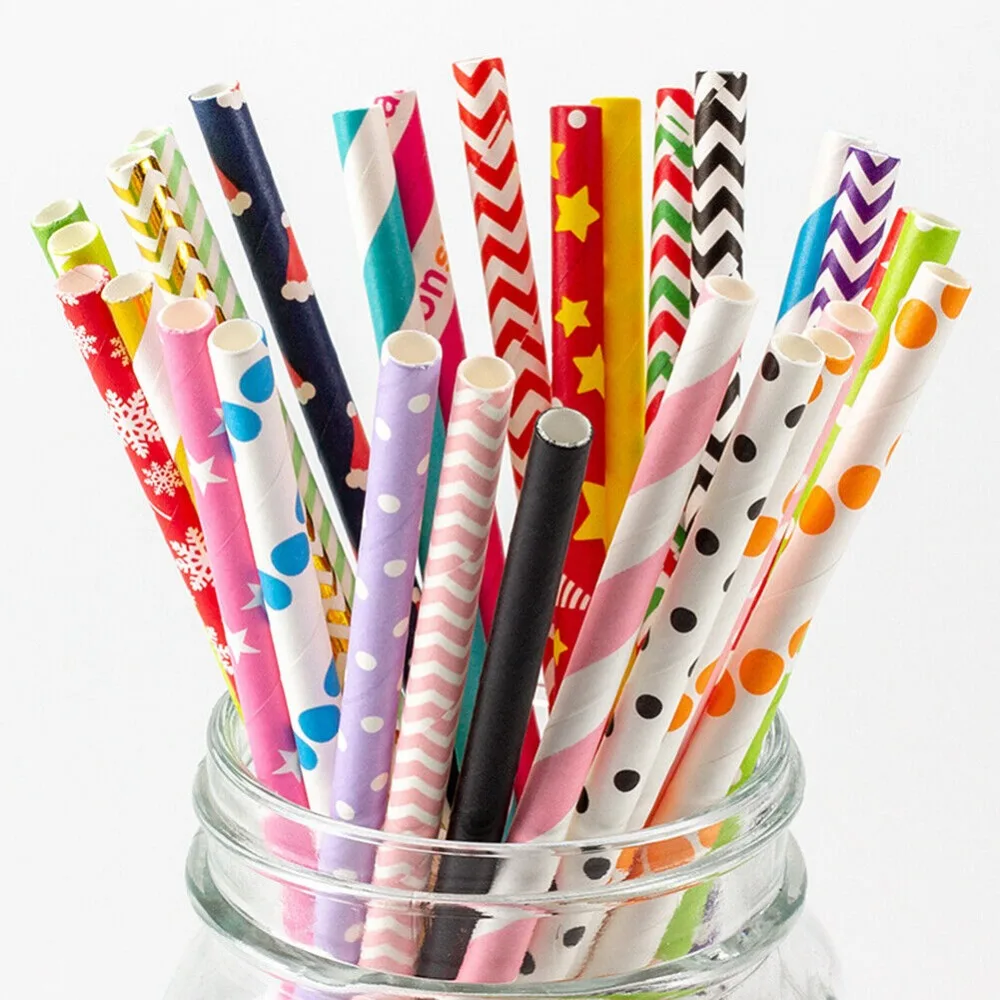 100 słomek papierowych pakowan – Paper Straw Color recenzja i cena