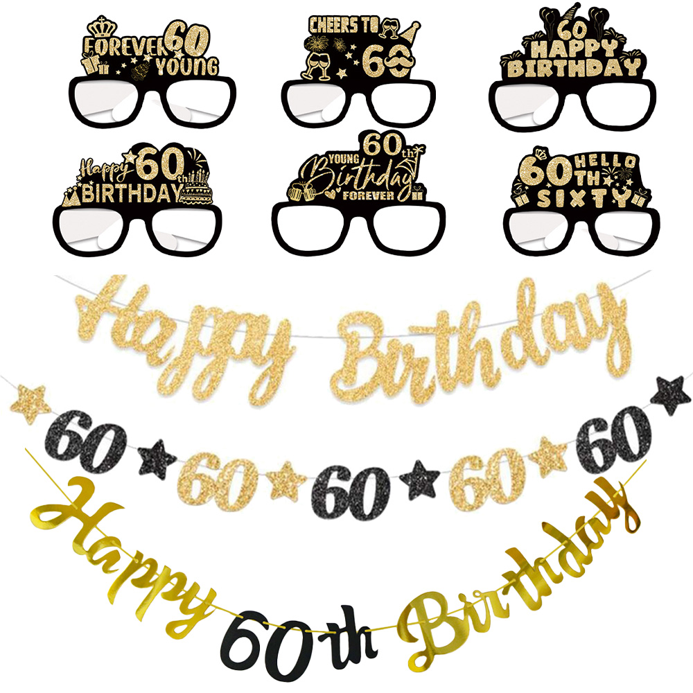 Czarno-złote dekoracje na 60.  – Party Banner Gold recenzja i cena
