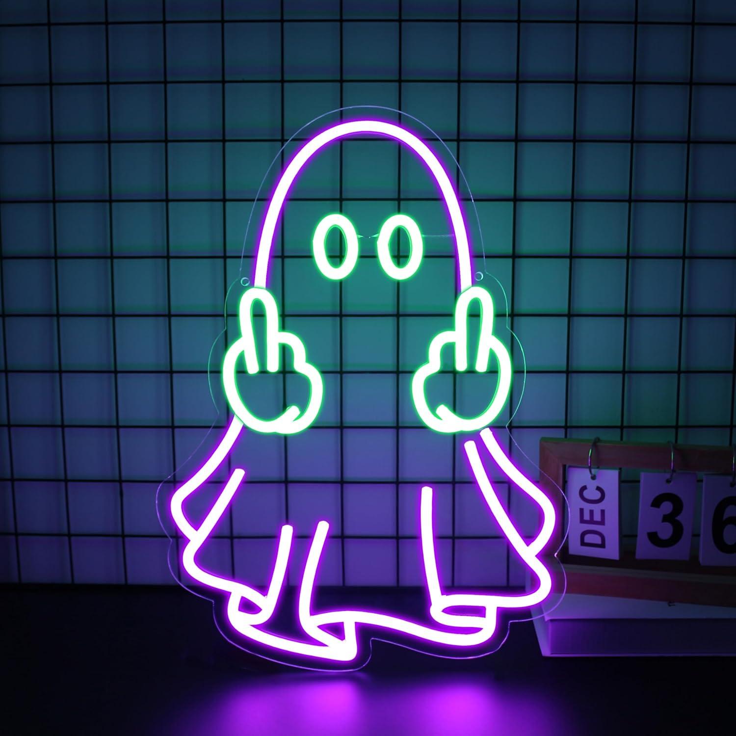 Neonowy znak duch, zasilany pr – Neon Sign Party recenzja i cena