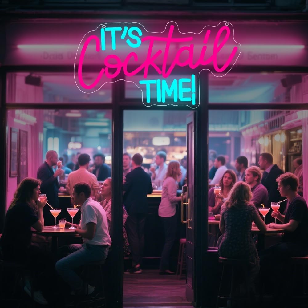 Neonowy Znak Koktajle, Zasilan – Neon Sign Party recenzja i cena