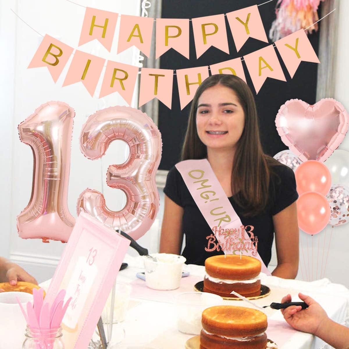 Dekoracje na 13. urodziny dla  – Party Banner Gold recenzja i cena