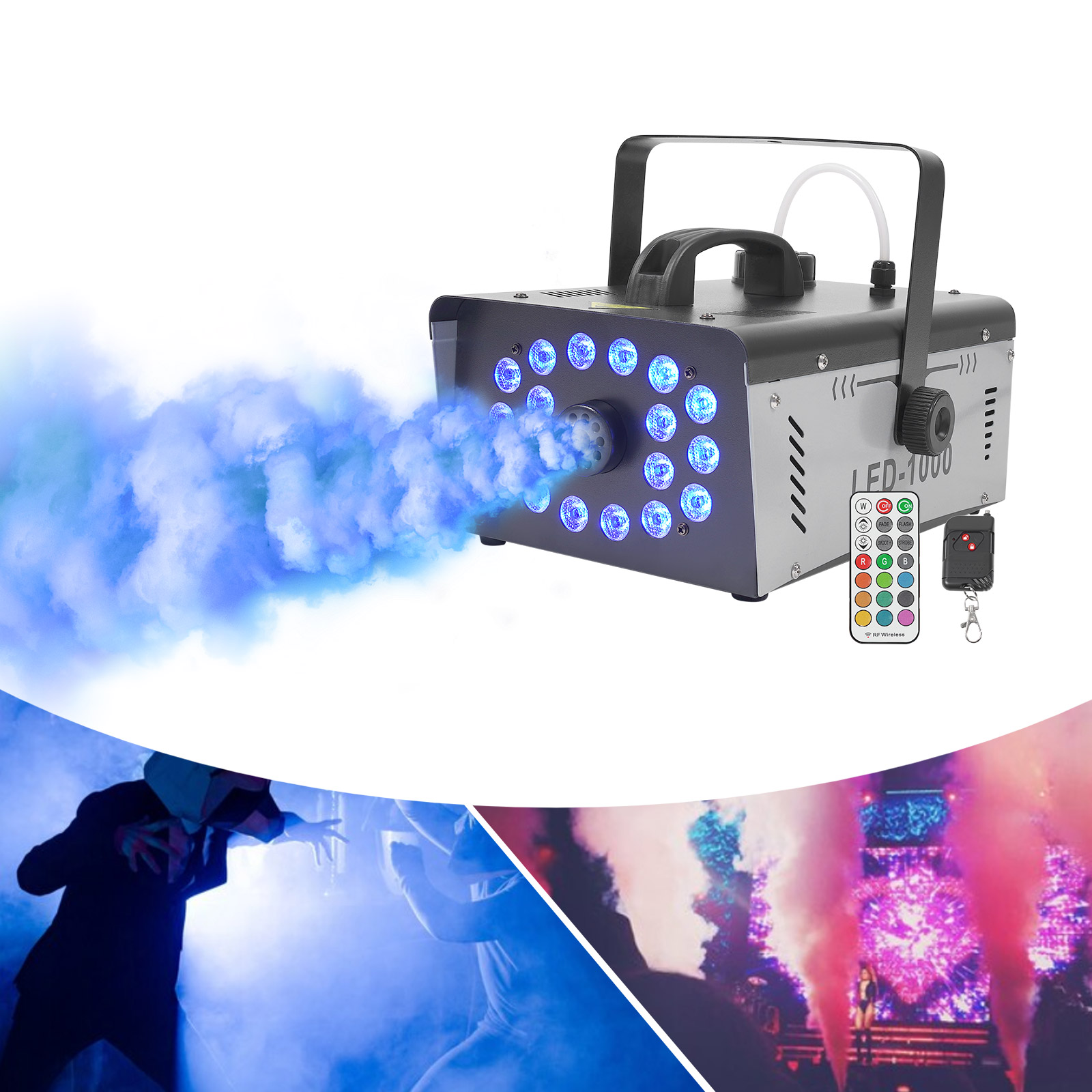 Wytwornica dymu 1000W 18 LED,  – Event Party Dj recenzja i cena