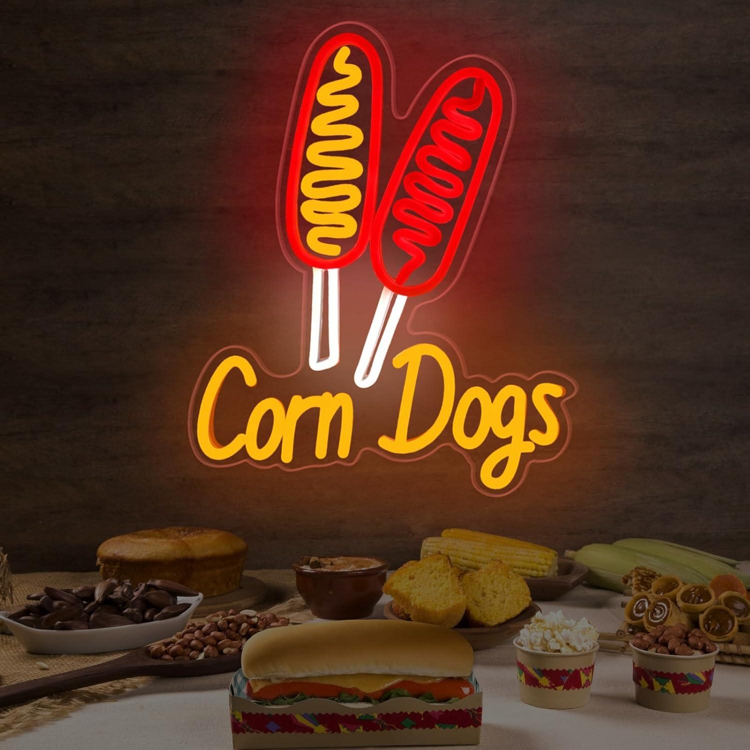 Neonowy szyld Corn Dog, przeką – Neon Sign Party recenzja i cena