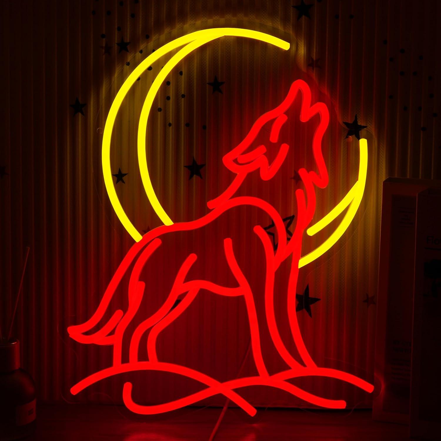 Neonowy znak LED z wyjący wilk – Neon Sign Party recenzja i cena