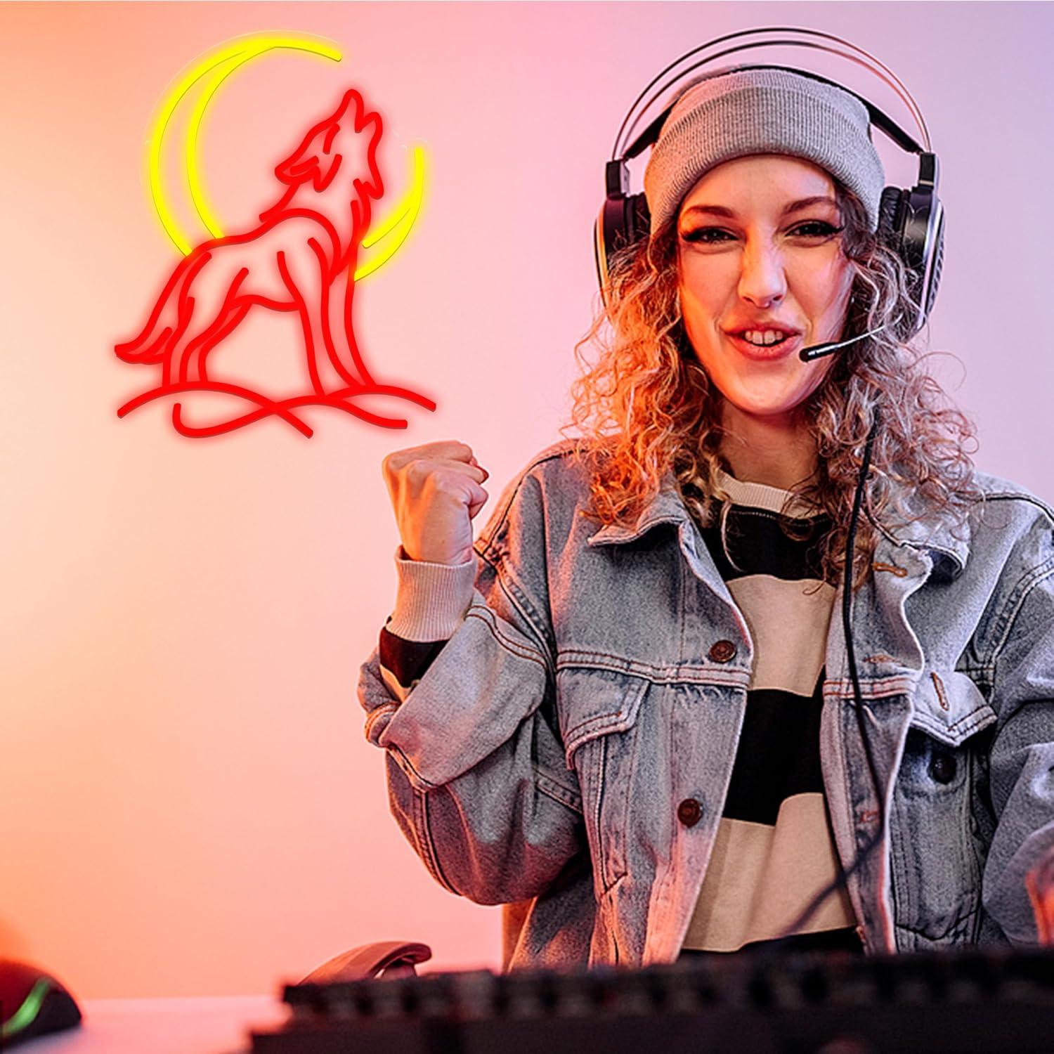 Neonowy znak LED z wyjący wilk – Neon Sign Party recenzja i cena